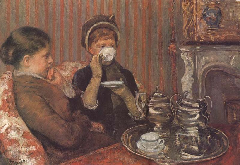 Mary Cassatt Afternoon tea France oil painting art
